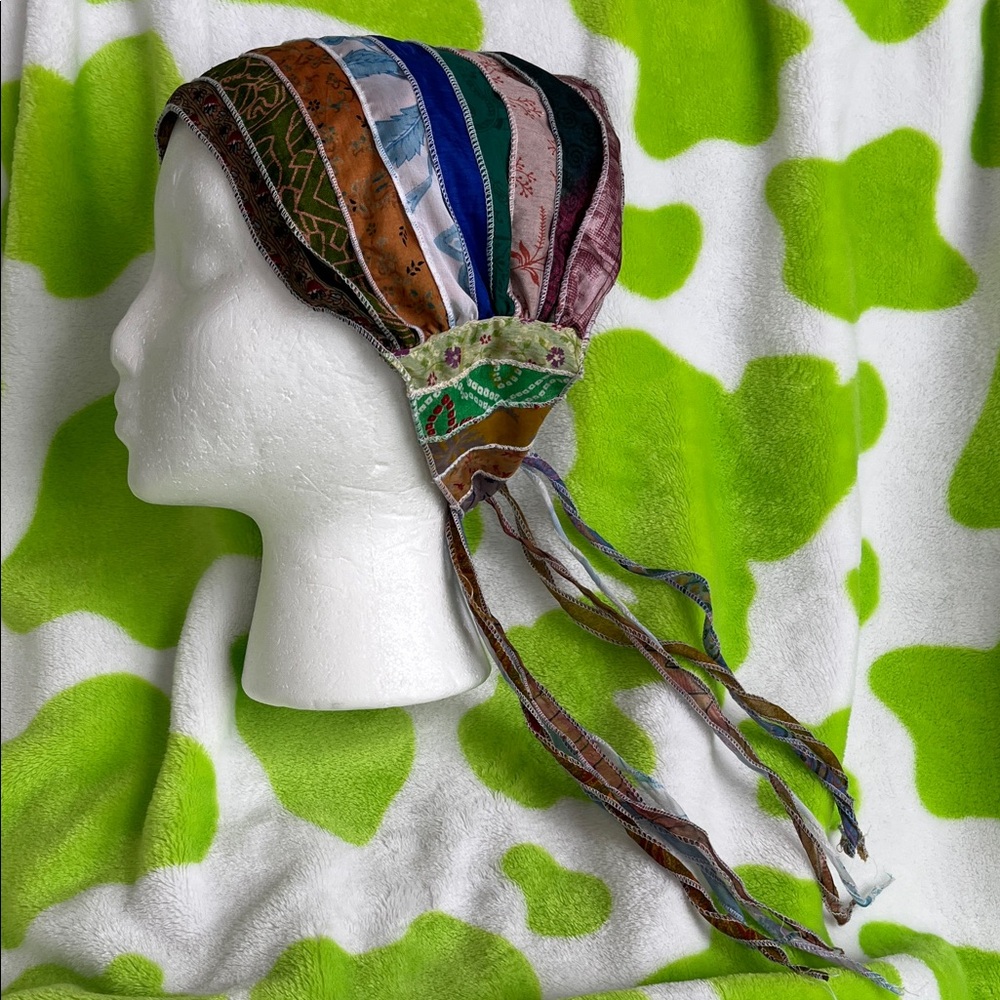 Multicolor Patchwork Headscarf - image 1
